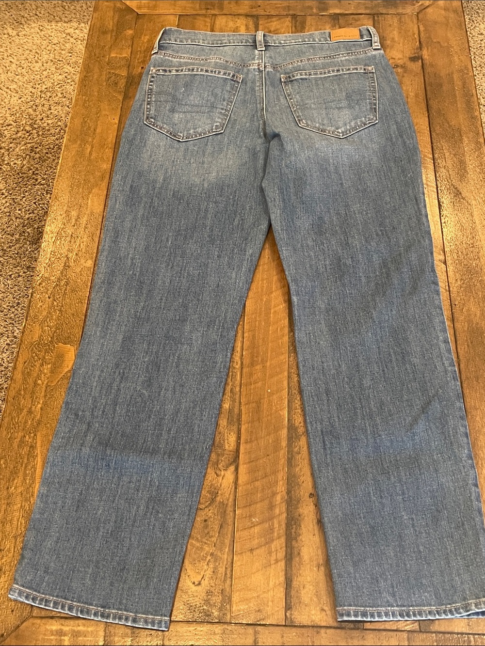 American Eagle Outfitters Light Blue Straight-Leg Jeans D37 - Picture 12 of 14